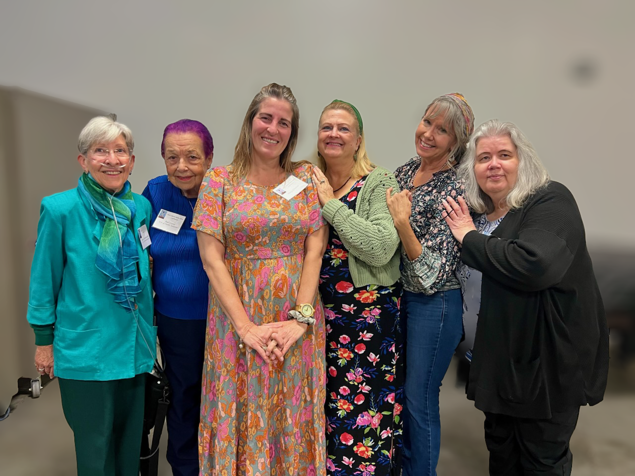 From Left to Right
Mary Rasmussen VP of Administration, Pat Cave VP of Public Relations, Mary Christian President, Marilee Wildgrove Registration, Karen Bouteiller VP of MInistry Development &amp; Sherry Riley VP of Financial Development