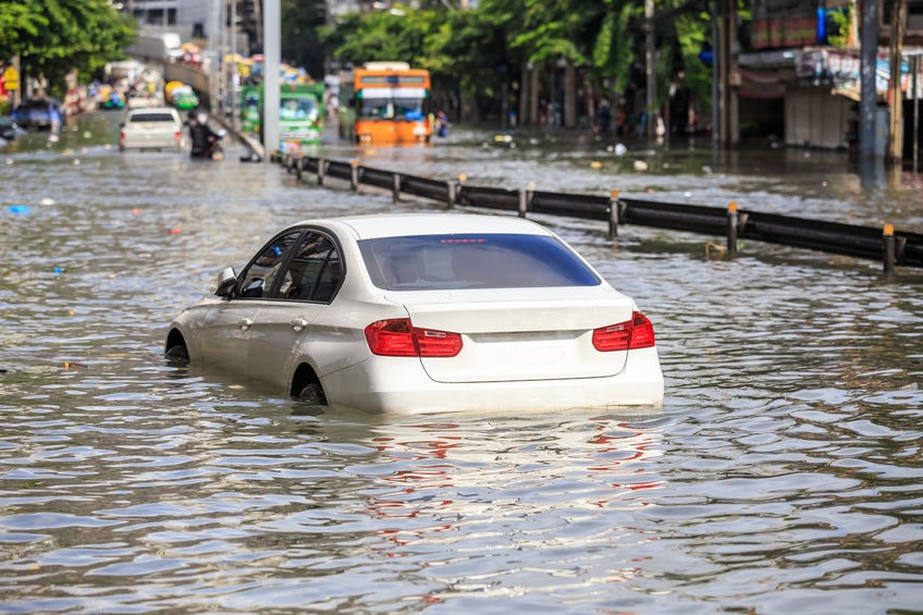 flooding car