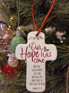This ornament was given to each guest at our Season of Hope Christmas event!