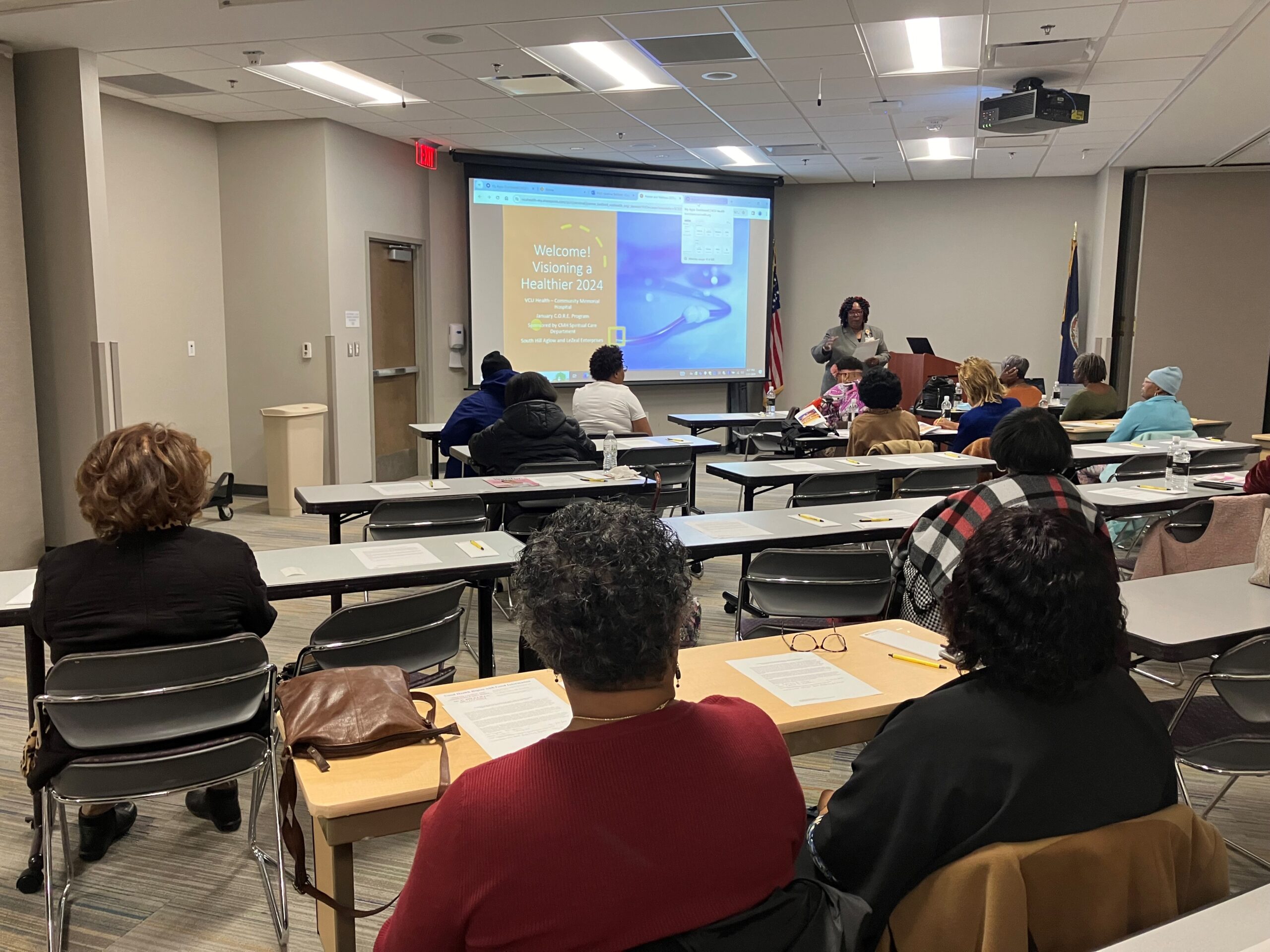 Several were in attendance at the VCU/CMH C.A.R.E. Building for "Visioning a Healthier 2024" event.
