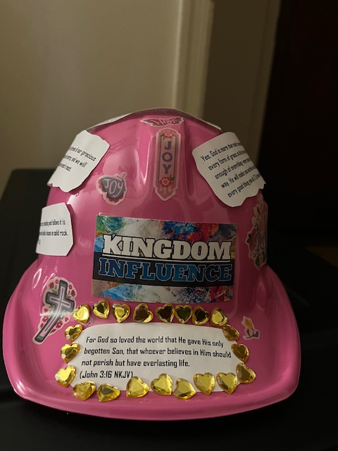 Not only did we create vision boards, but we also have hard hats to remind us that we have work to do! 